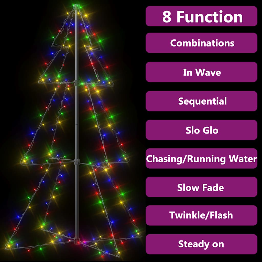 Weihnachtsbaum in Kegelform 160 LEDs Indoor & Outdoor 78x120 cm