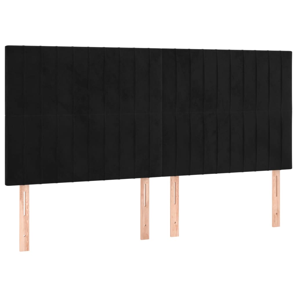 Kopfteil Hellgrau 80x5x118/128 cm Samt