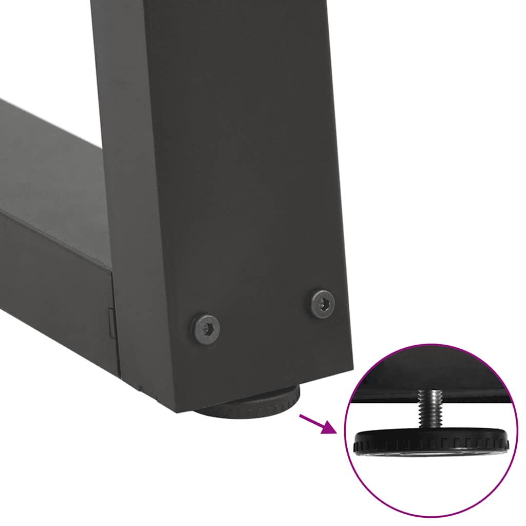 Couchtischbeine V-Form 2 Stück Schwarz 30x(30-31,3) cm Stahl