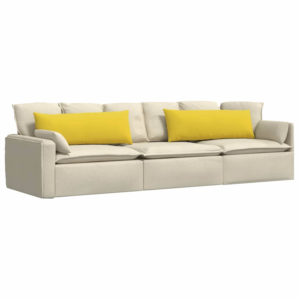 Sofakissen 2 pcs Hellgrau 50 x 30 cm Stoff