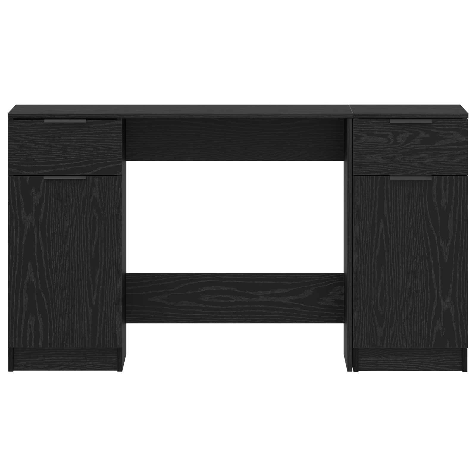 Schreibtisch mit Beistellschrank Weiß Holzwerkstoff