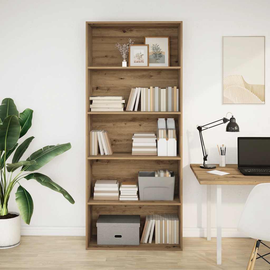 Bücherregal Weiß 80x30x189 cm Holzwerkstoff