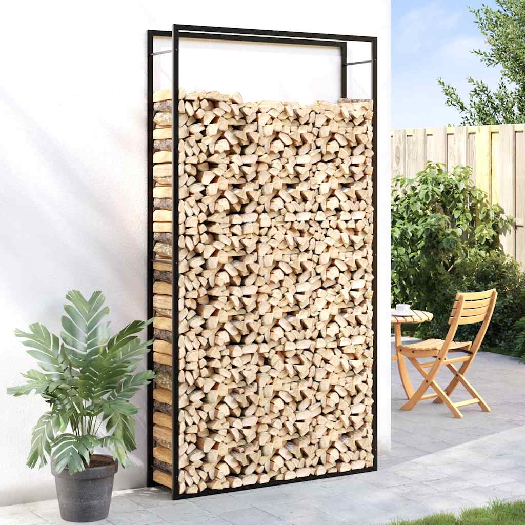 Brennholzregal 50x28x94 cm Edelstahl