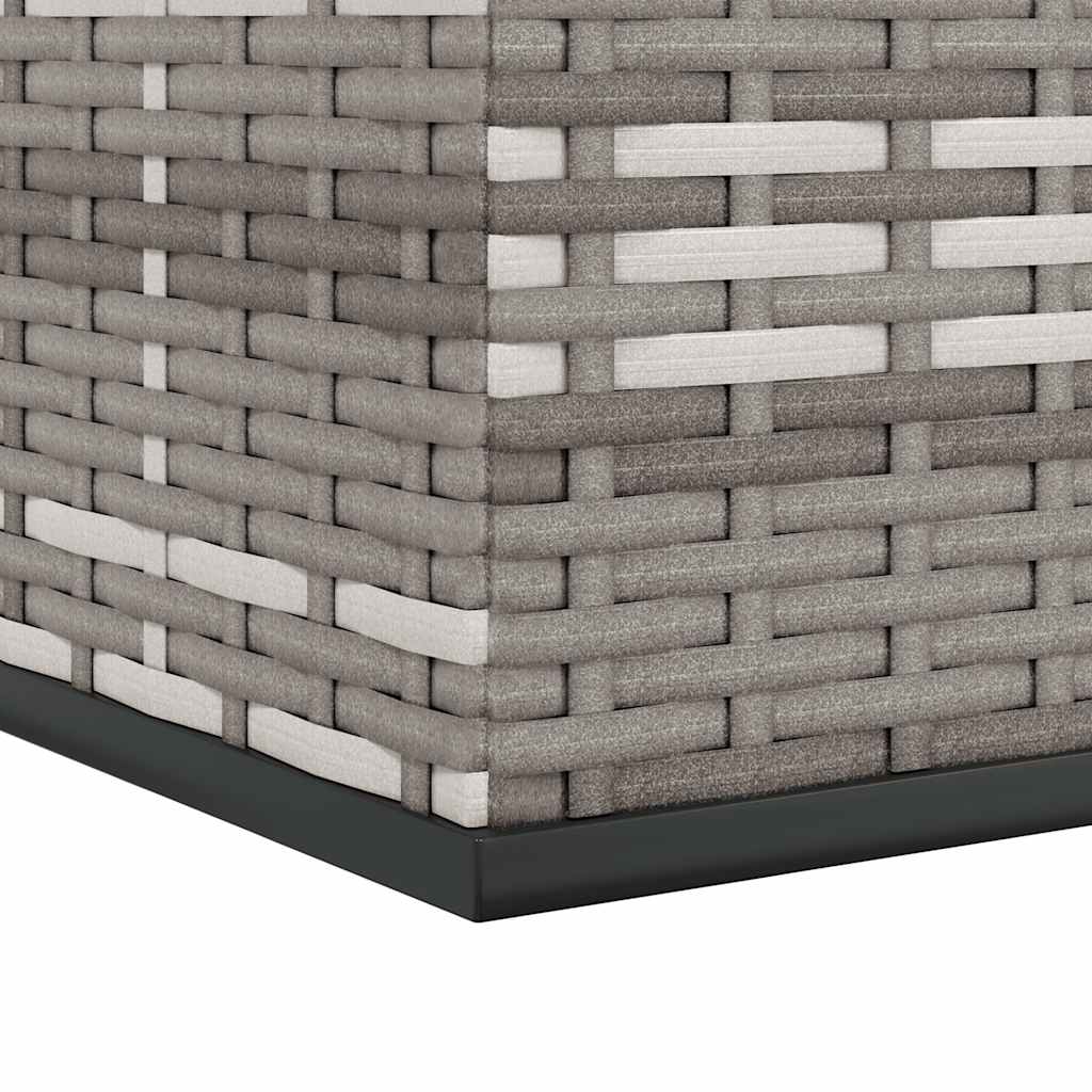 Garten-Kissenbox PE Rattan 100x49x103,5 cm Schwarz