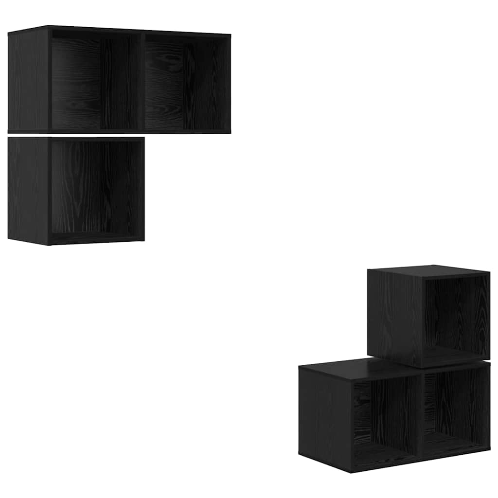 4-tlg. TV-Schrank-Set Weiß Holzwerkstoff