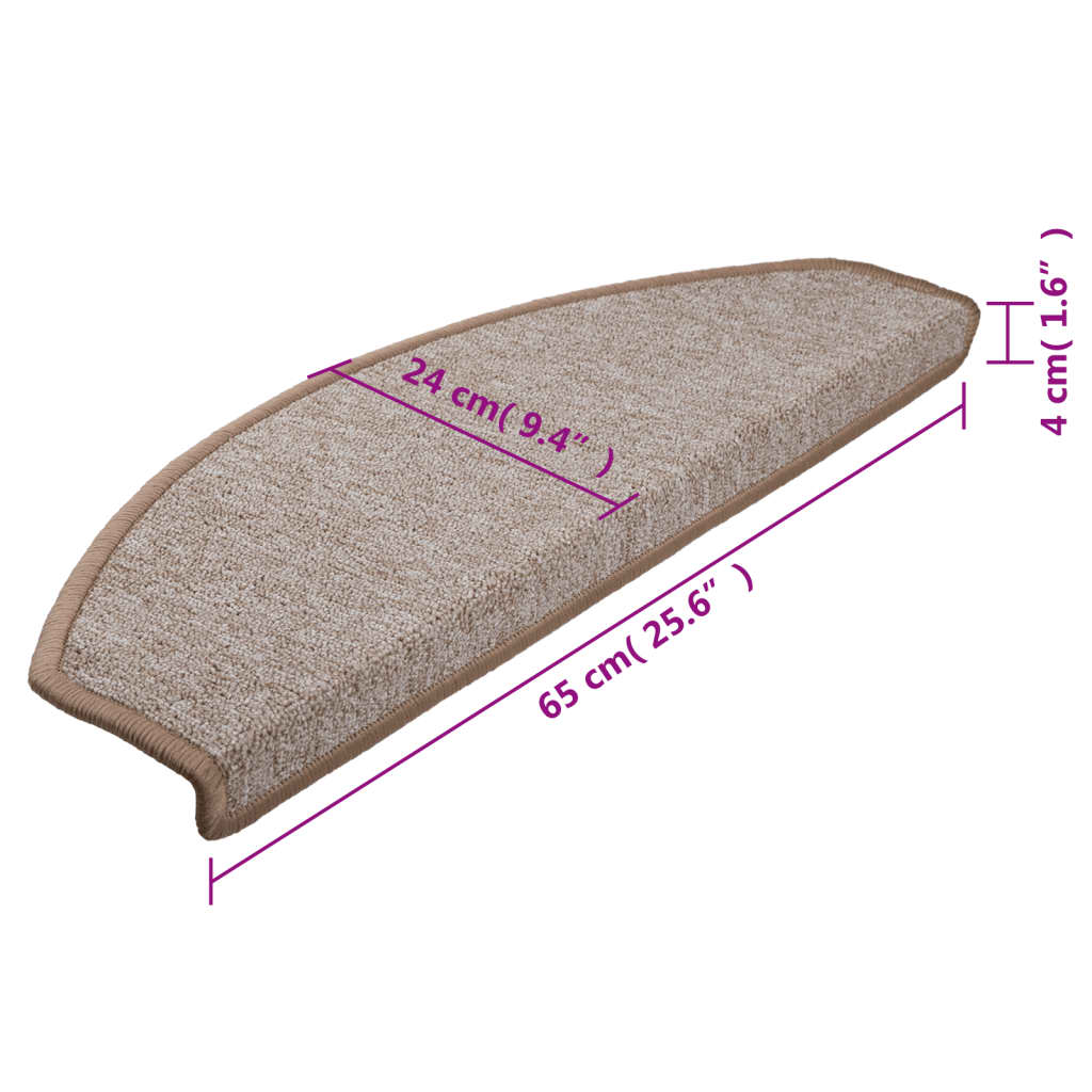 Stufenmatten 15 Stk. 56x17x3 cm Anthrazit Halbrund