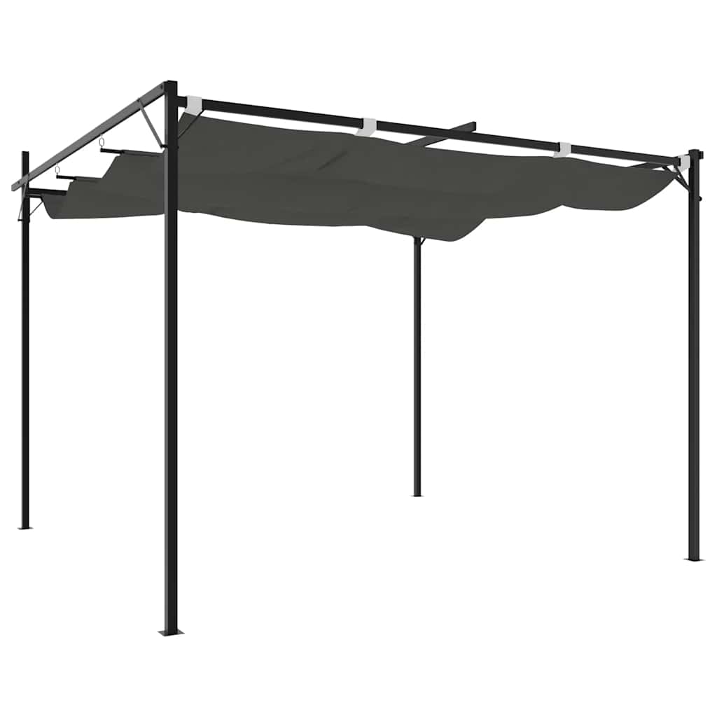 Pergola mit Schiebedach Creme 295x292x230 cm