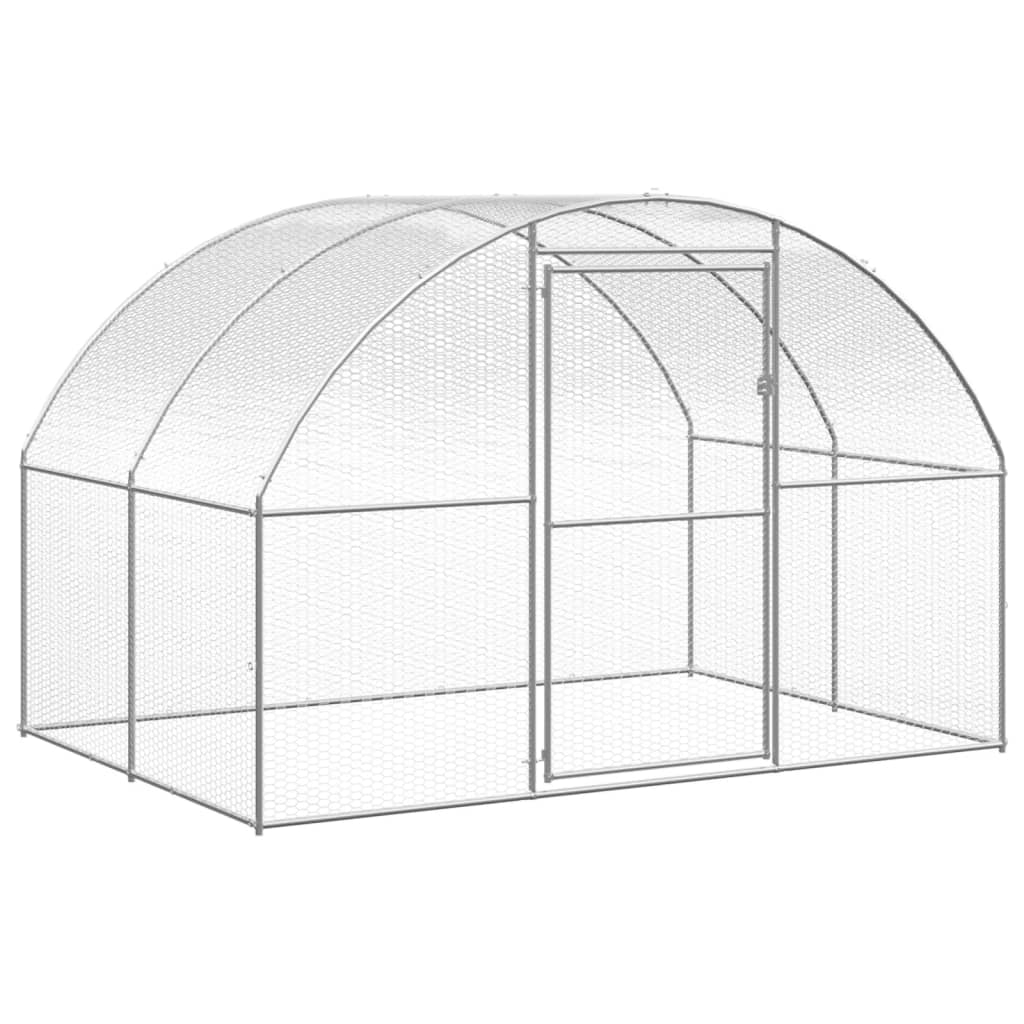 Outdoor-Hühnerstall 3x2x2 m Verzinkter Stahl