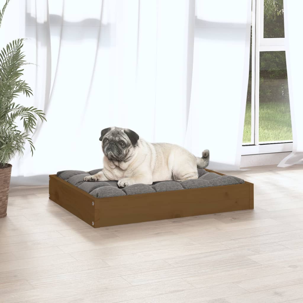 Hundebett 51,5x44x9 cm Massivholz Kiefer
