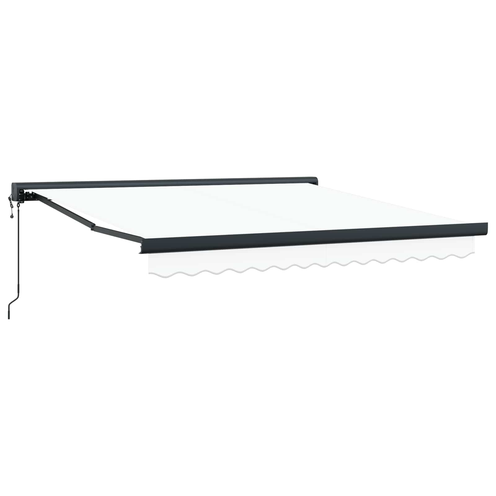 Markise Einziehbar Blau und Weiß 4x3 m Stoff und Aluminium