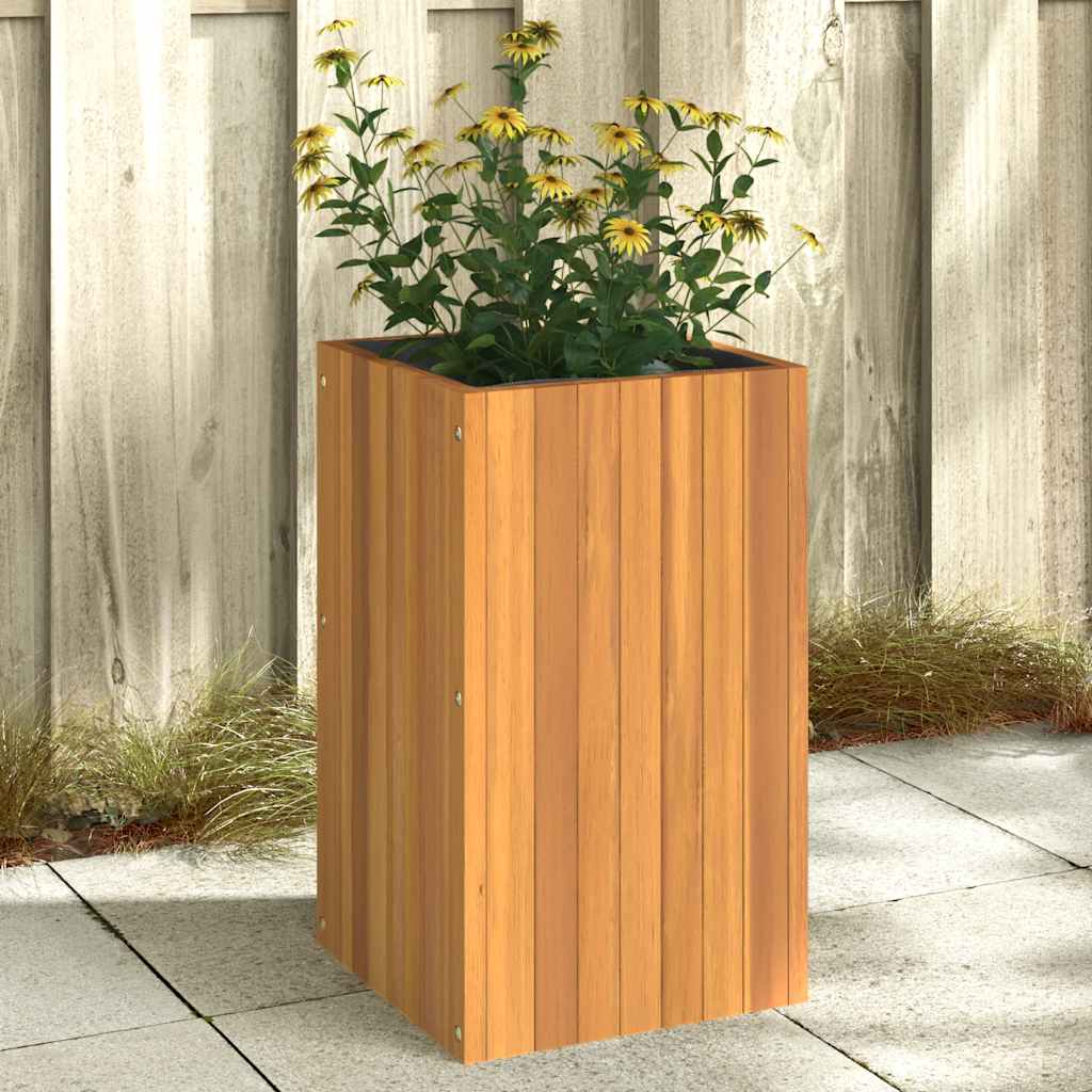 Pflanzkübel 25x25x25 cm Massivholz Akazie
