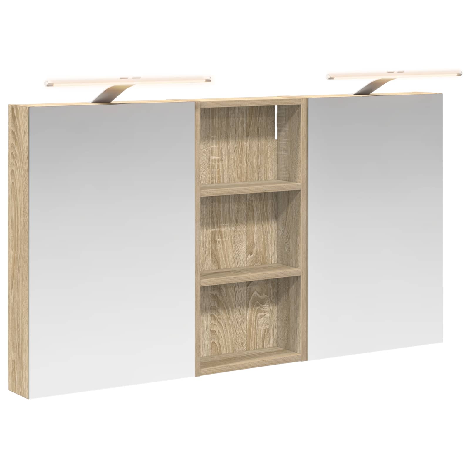 Badezimmerschrank-Set 3 pcs 80 x 10,5 x 50 cm Holzwerkstoff