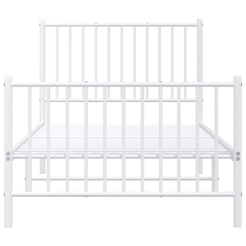 Bettgestell Metall Schwarz 75x190 cm