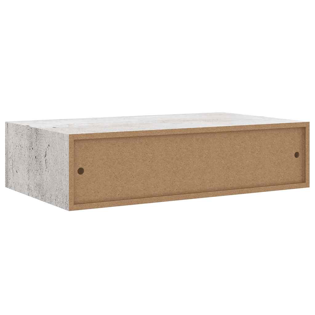 Wandregal mit Schublade Weiß 40x23,5x10 cm MDF