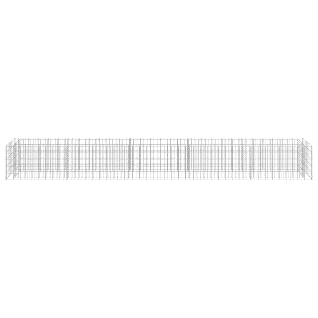 Gabionen-Hochbeet Verzinkter Stahl 450×90×100 cm