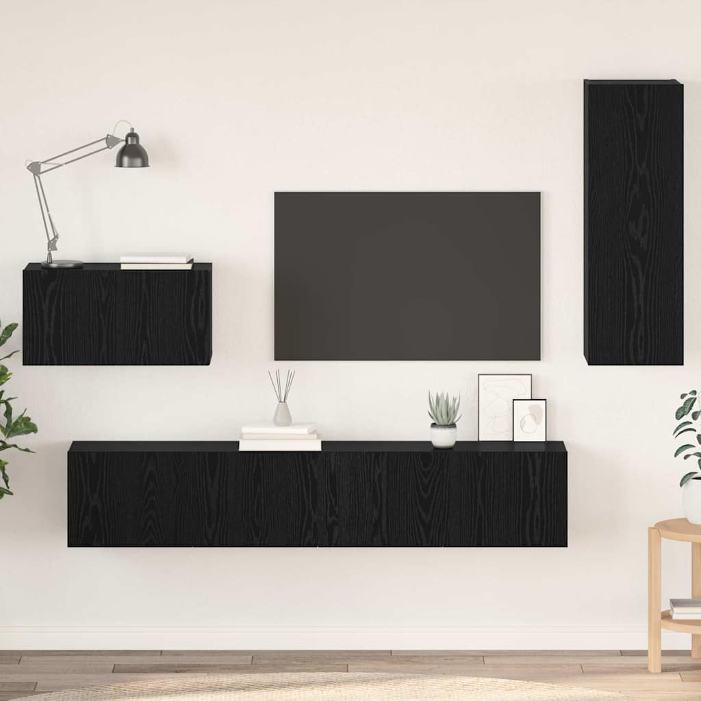 4-tlg. TV-Schrank-Set Sonoma-Eiche Holzwerkstoff