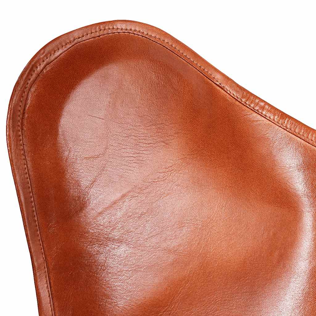 Butterfly-Sessel Schwarz Echtleder