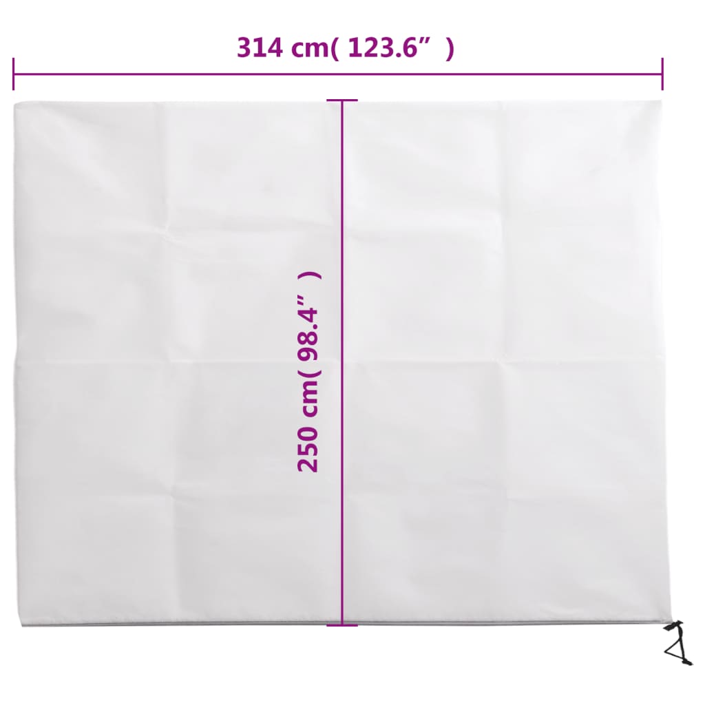Wintervlies mit Reißverschluss 4 Stk. 70 g/m² 1x1,55 m