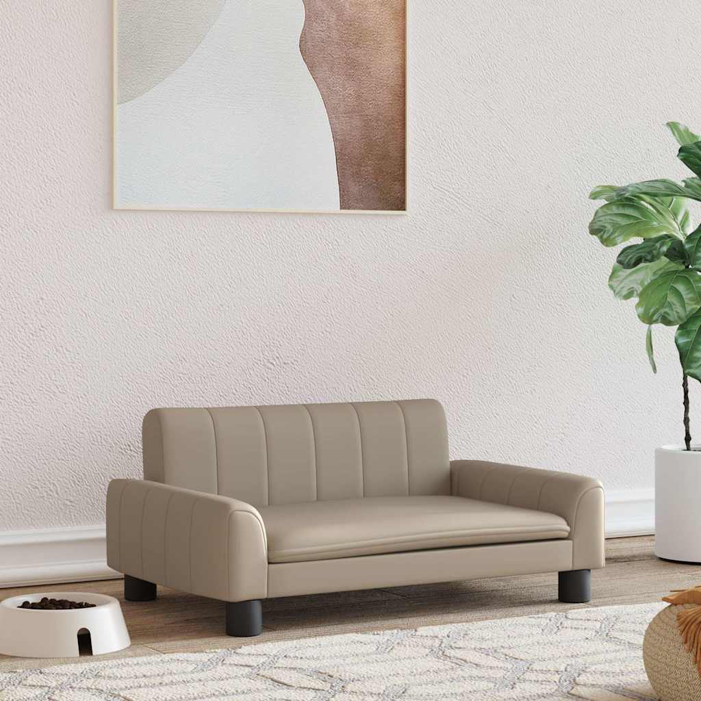 Hundebett Creme 90x53x30 cm Stoff