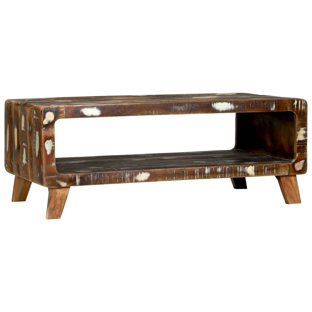 Couchtisch 90 x 50 x 35 cm Massives upgecyceltes Holz