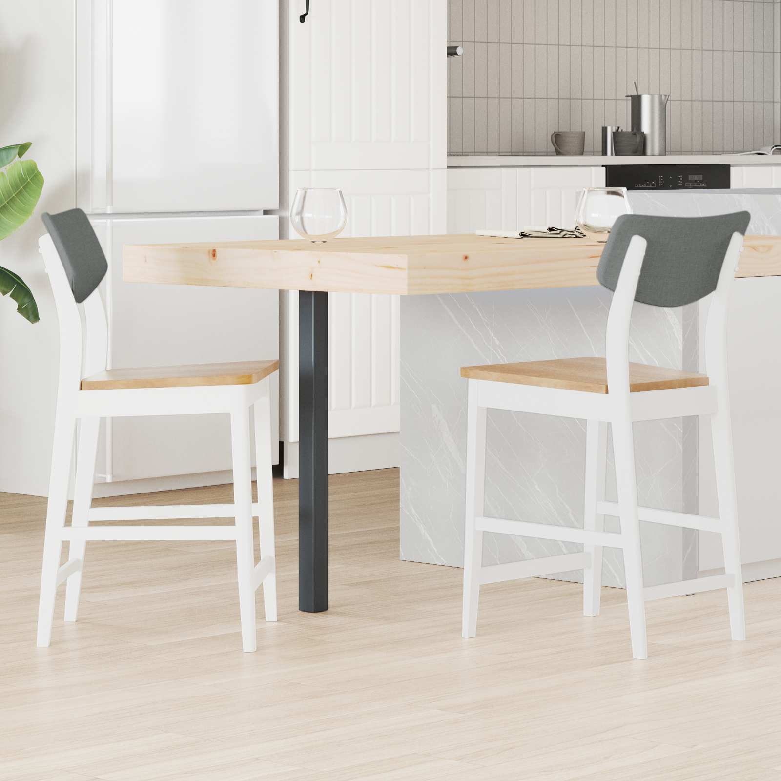Esszimmerstühle 2 pcs Hellbraun 48 x 49 x 95 cm