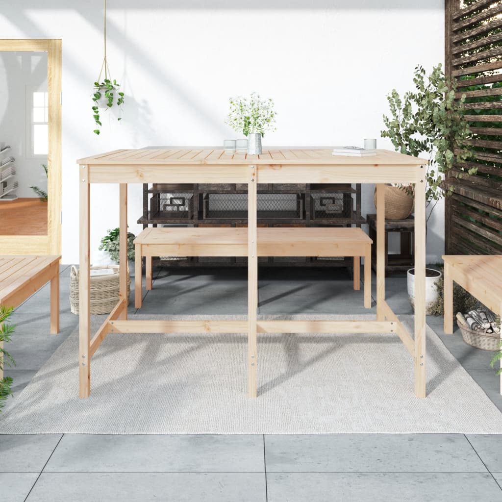 Gartentisch 82,5x82,5x110 cm Massivholz Kiefer