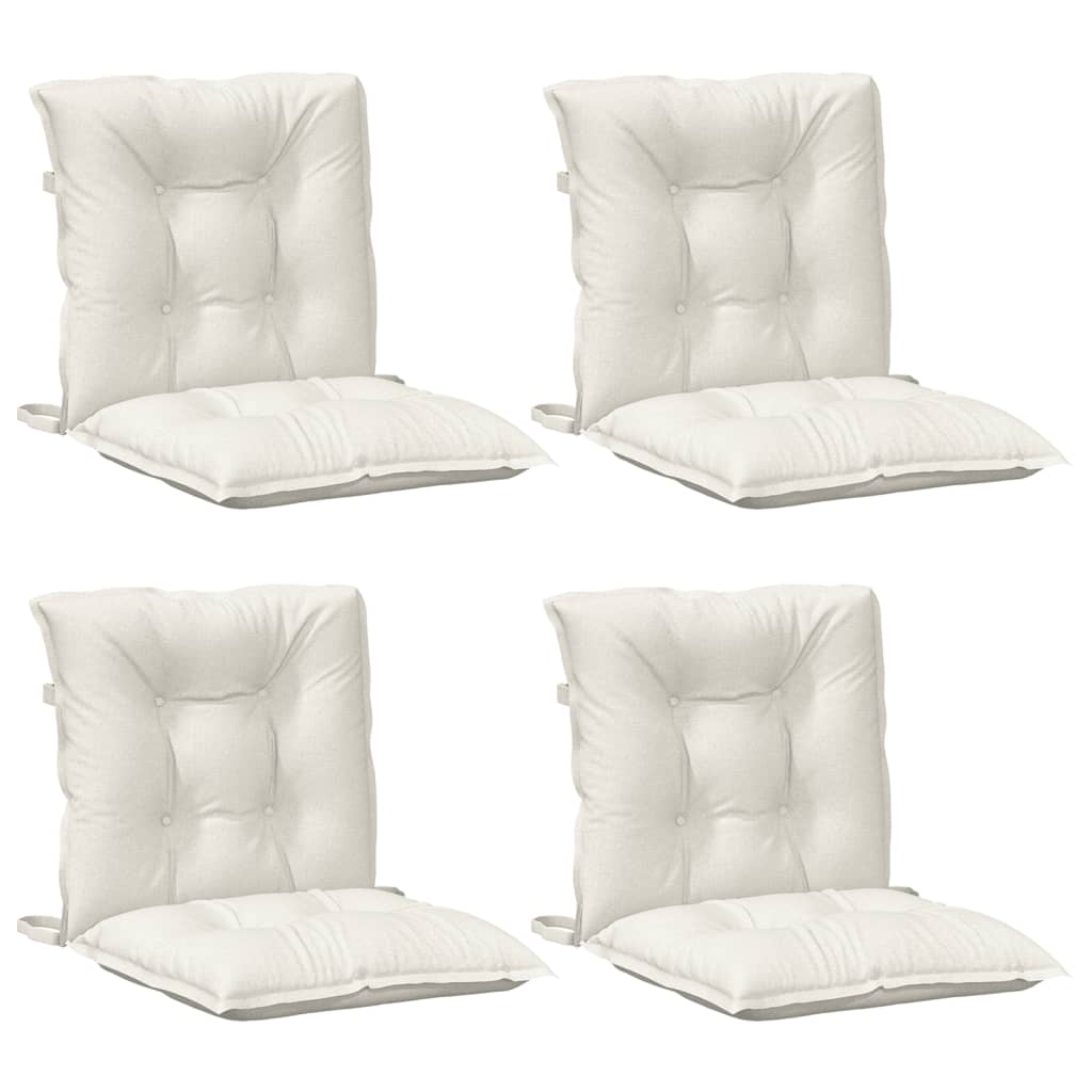 Niedriglehner-Auflagen 2 Stk Melange Anthrazit 100x50x7cm Stoff