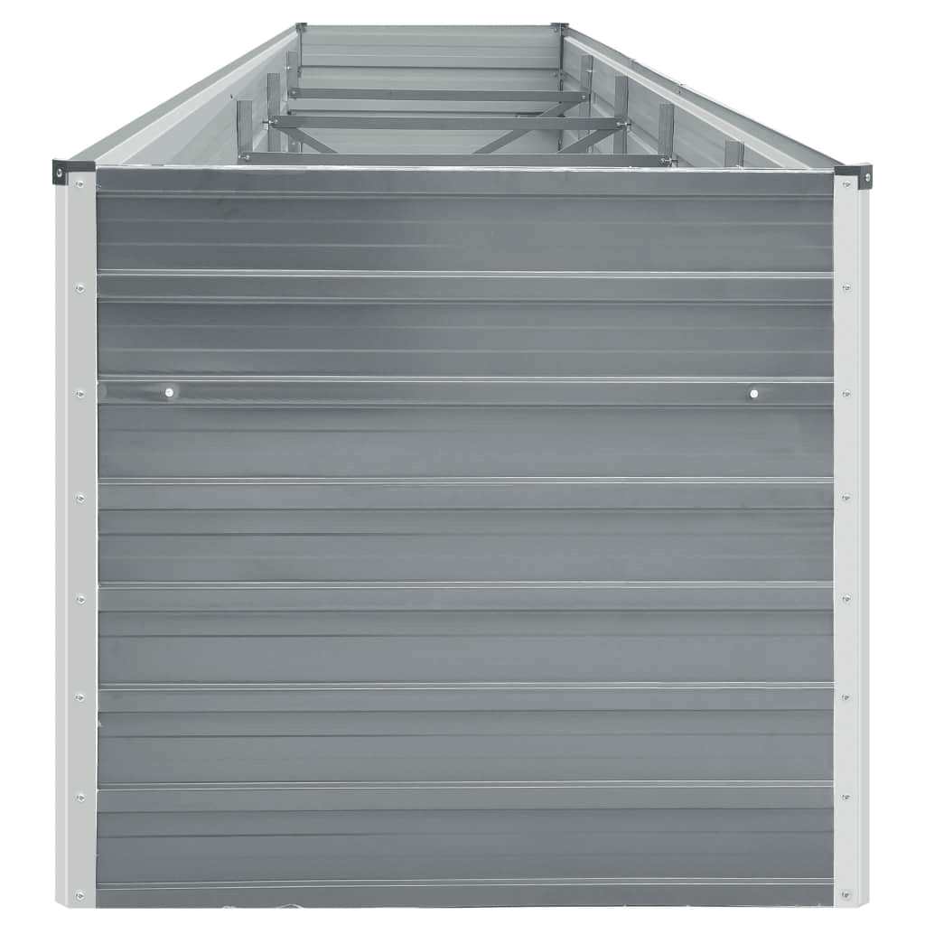 Hochbeet 160 x 80 x 77 cm Verzinkter Stahl Grau
