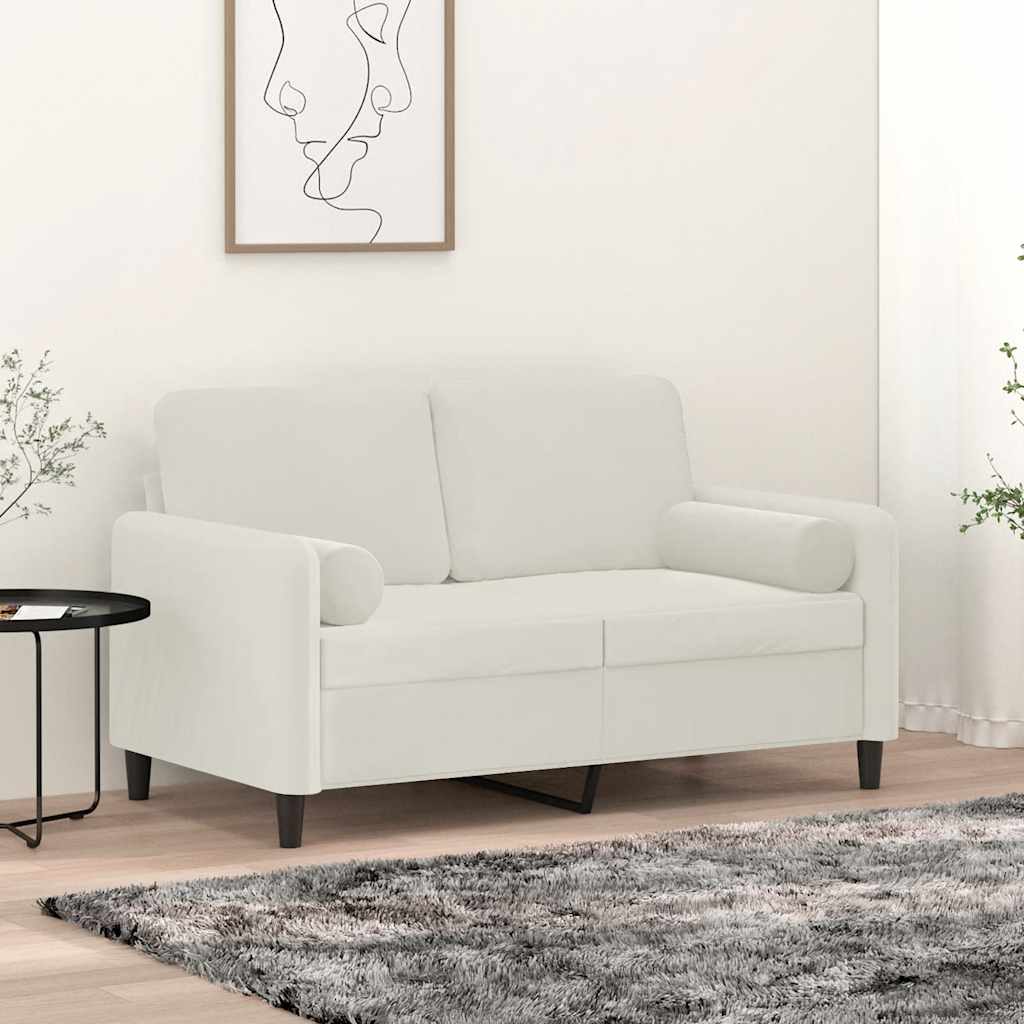 Zierkissen 2 Stk. Hellgrau Ø15x50 cm Samt