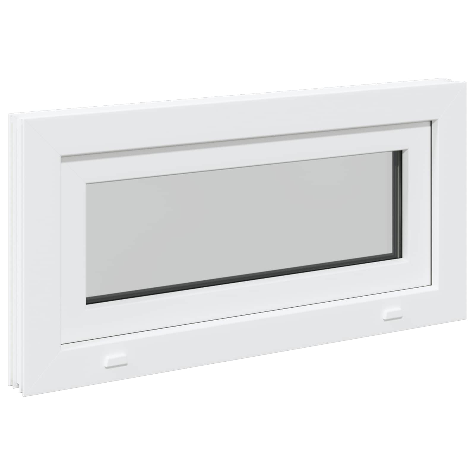 Kellerfenster RISOR 60 x 40 cm PVC und Glas Weiß