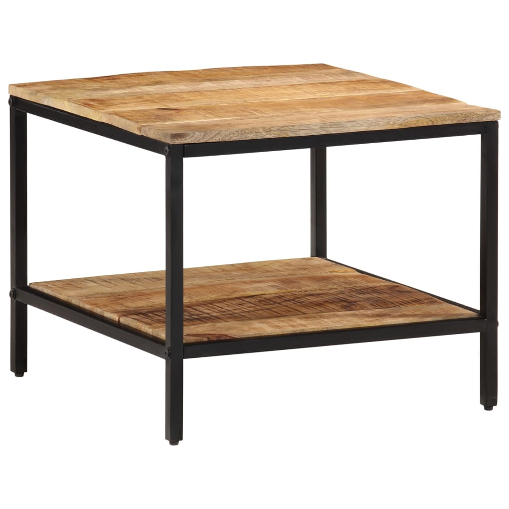 Couchtisch 45x45x35 cm Raues Massivholz Mango