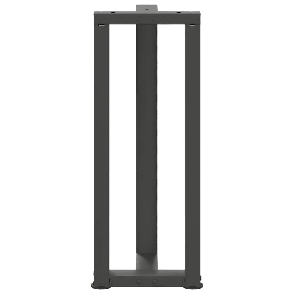 Couchtischbeine T-Form 2 Stk. Schwarz 30x25x(30-31) cm Stahl
