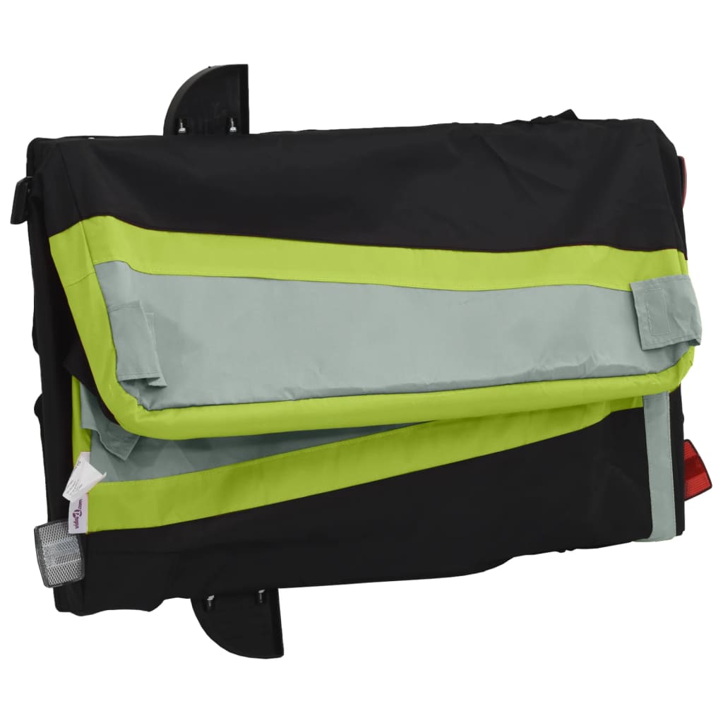 Fahrradanhänger Schwarz und Rot 30 kg Eisen