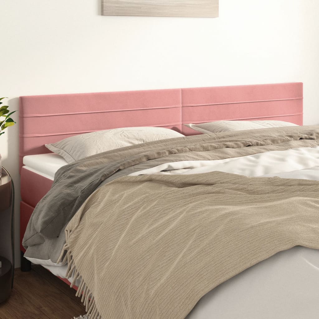 Kopfteil Hellgrau 80x5x118/128 cm Samt