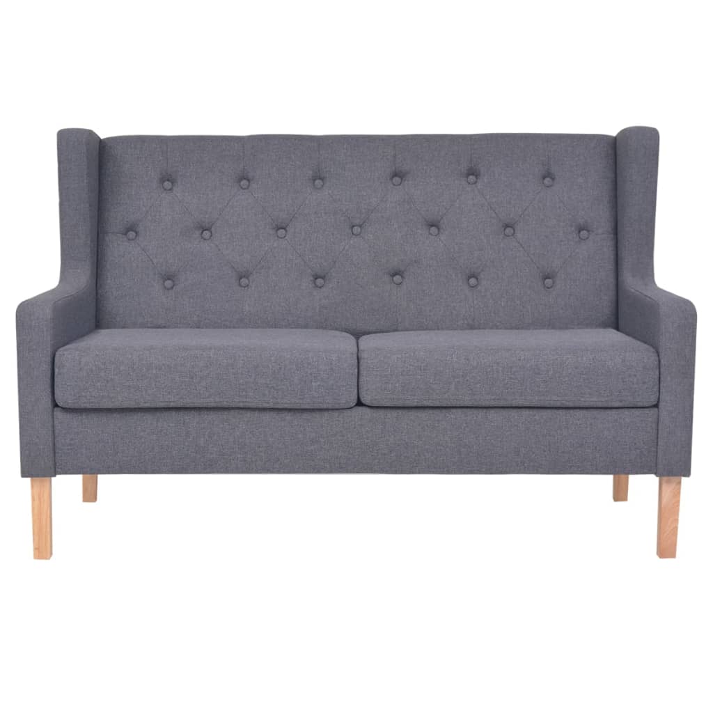2-Sitzer Sofa Stoff Cremeweiß
