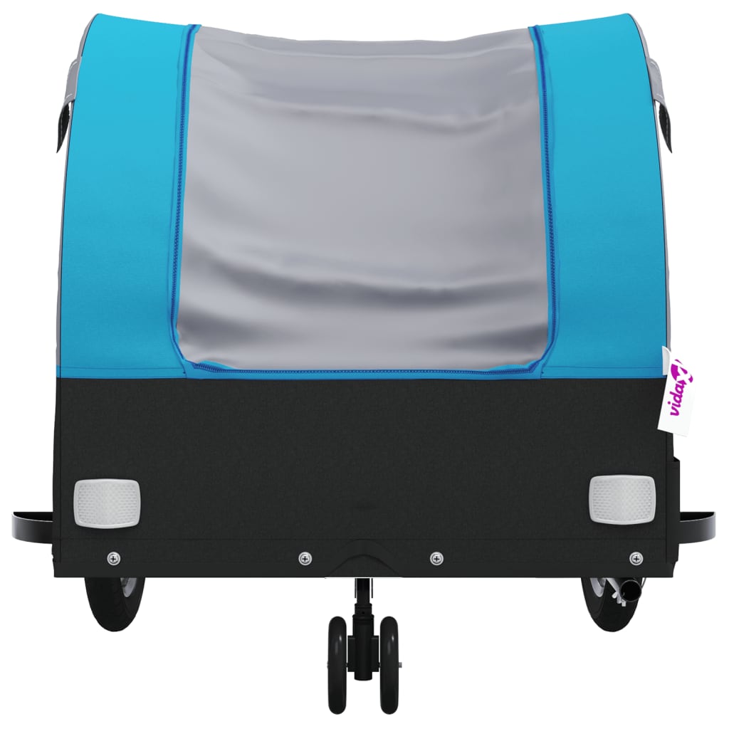 Fahrradanhänger Schwarz und Orange 30 kg Eisen