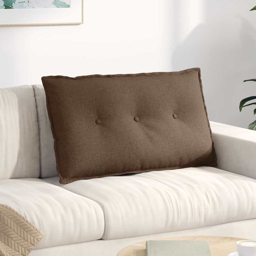 Rückenkissen Hellgrau 50 x 19 x 45 cm Stoff
