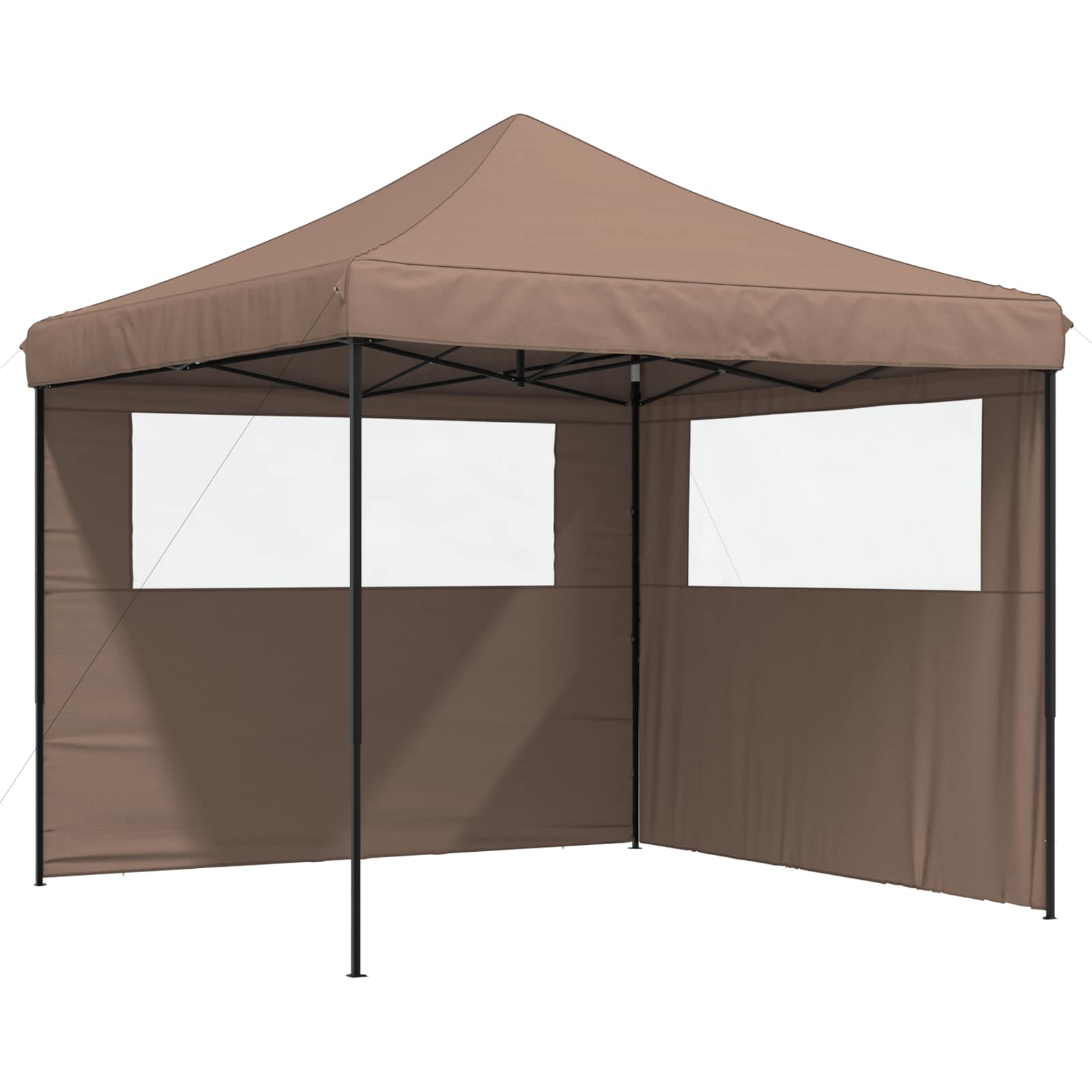 Partyzelt Faltbar Pop-Up Schwarz 292x292x315 cm