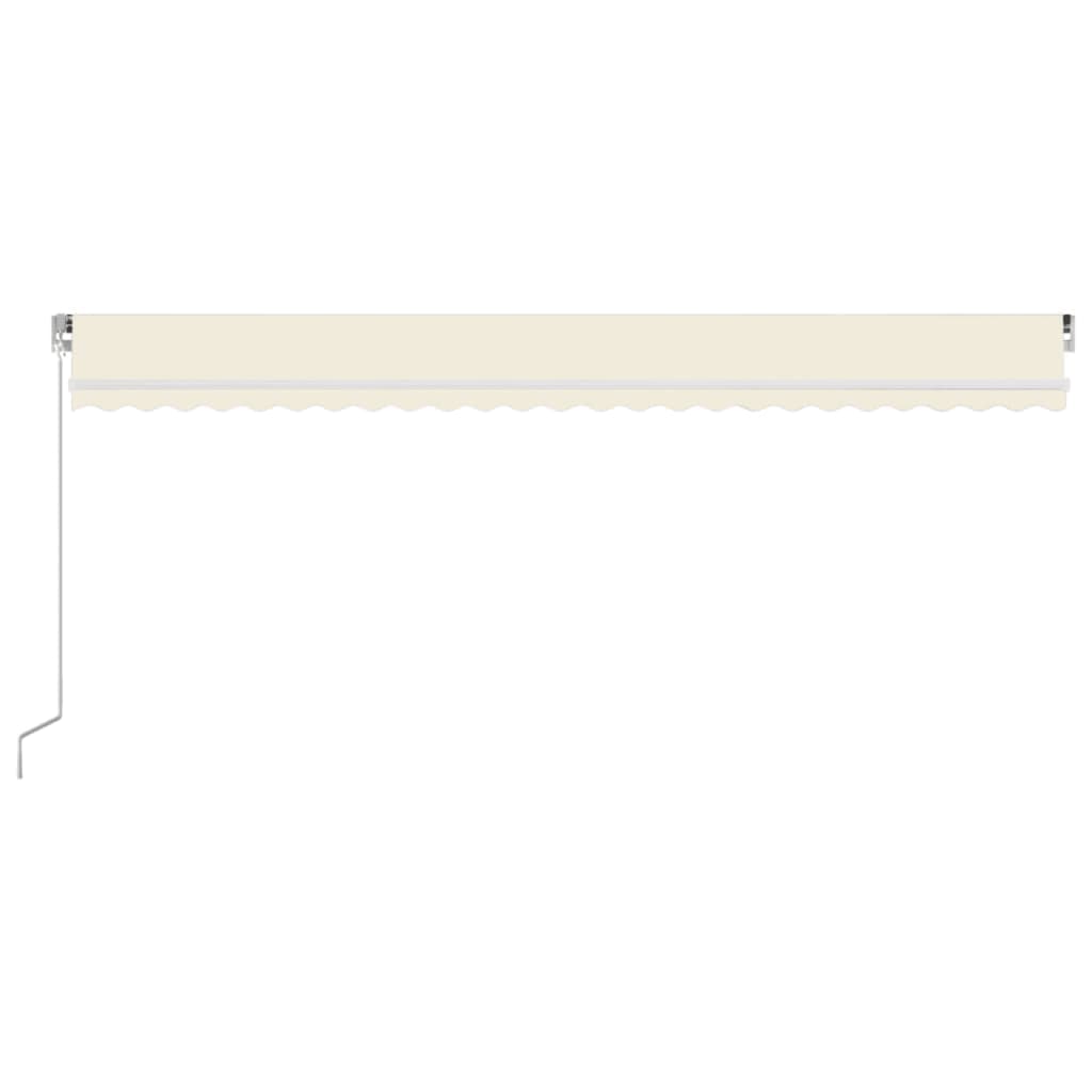 Markise Manuell Einziehbar mit LED 300x250 cm Blau und Weiß