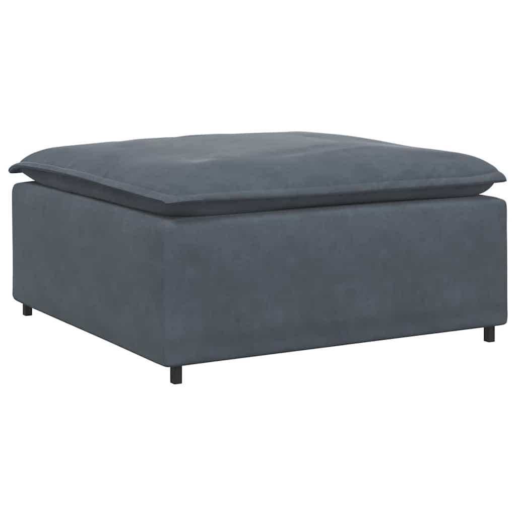 Modulares Sofa Endmodul mit Armlehne Kissen Blau 100 cm