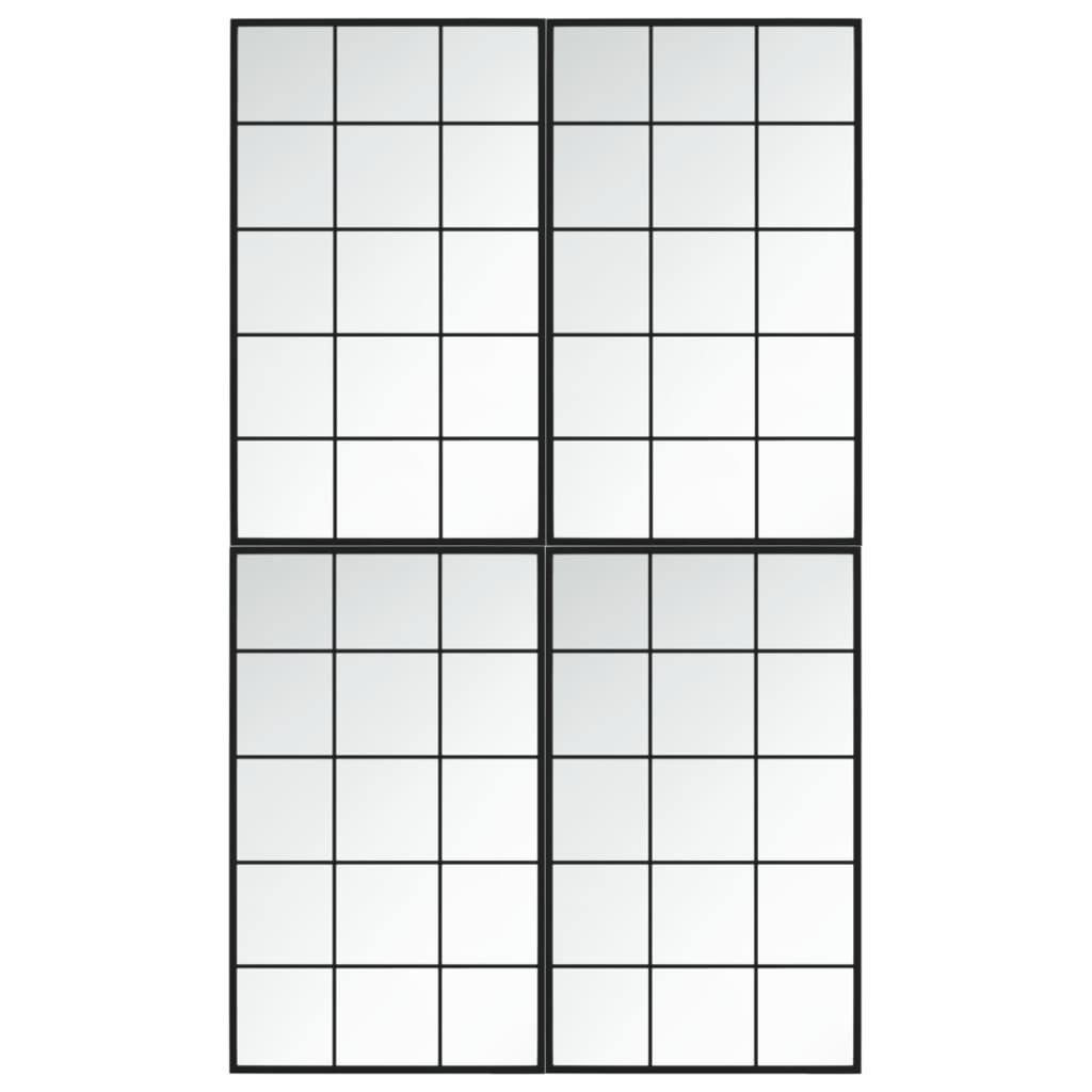 Wandspiegel Schwarz 60x40 cm Metall