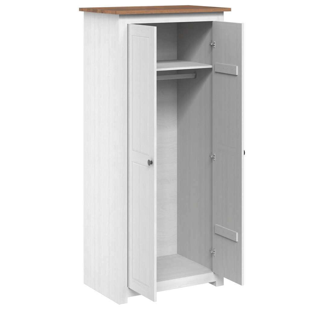 Kleiderschrank 3-Türig 118×50×171,5 cm Kiefer Panama Serie