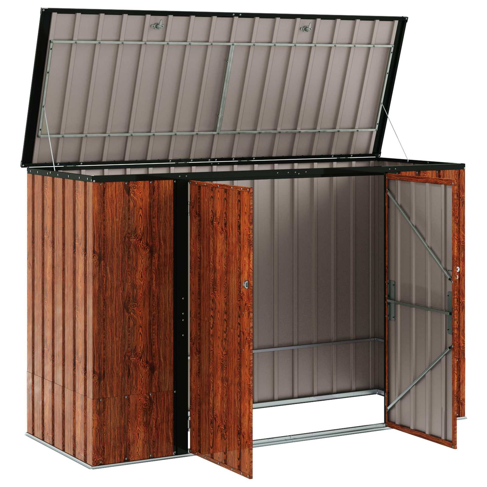 Gartenlagerbox Schwarz 151,5 x 82 x 110,5 cm Stahl