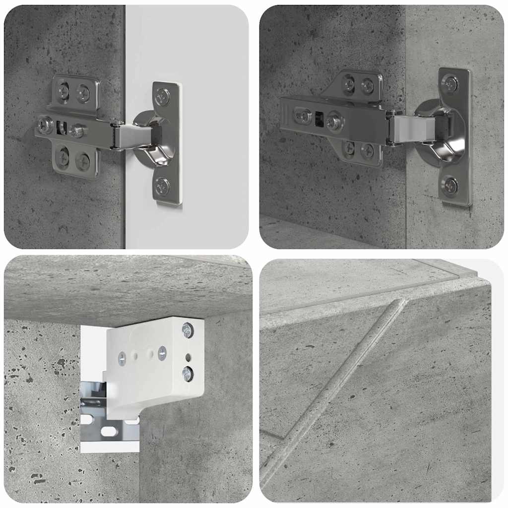 Badezimmermöbel-Set mit Tür 4 pcs Weiß Holzwerkstoff & Metall