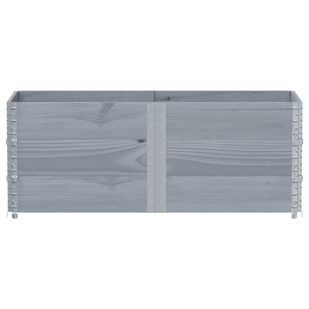 Pflanzkasten Grau 150x100 cm Massivholz Kiefer
