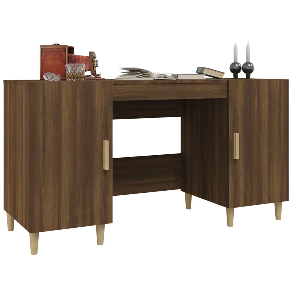 Schreibtisch Weiß 140x50x75 cm Holzwerkstoff