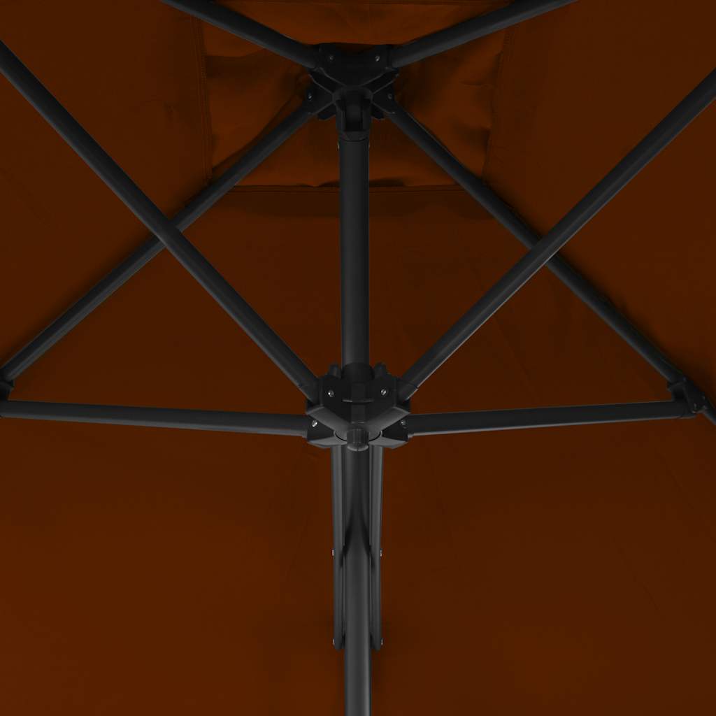 Sonnenschirm mit Stahl-Mast 300 cm Grün