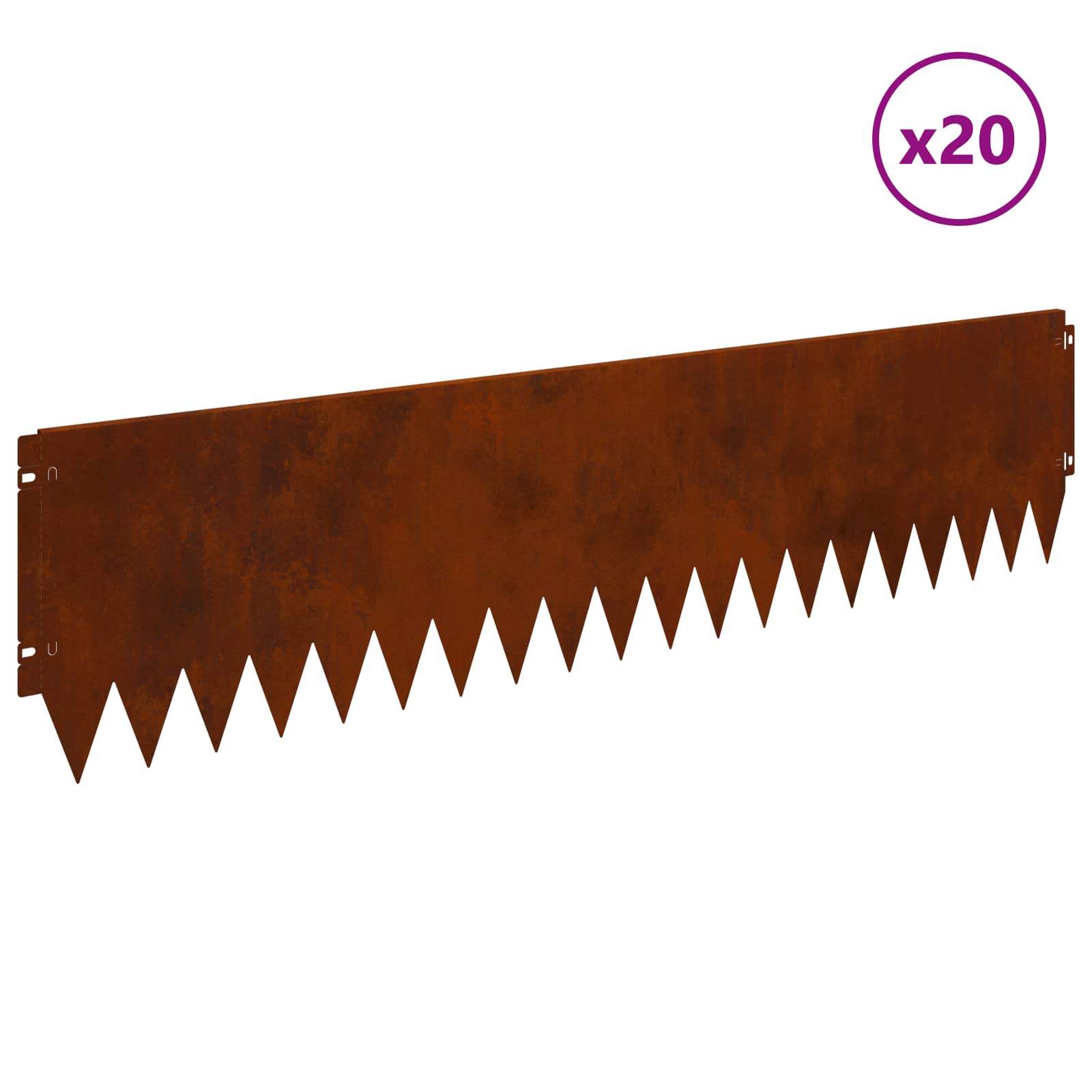 Raseneinfassung 10 pcs 103 x 10 cm Stahl Schwarz