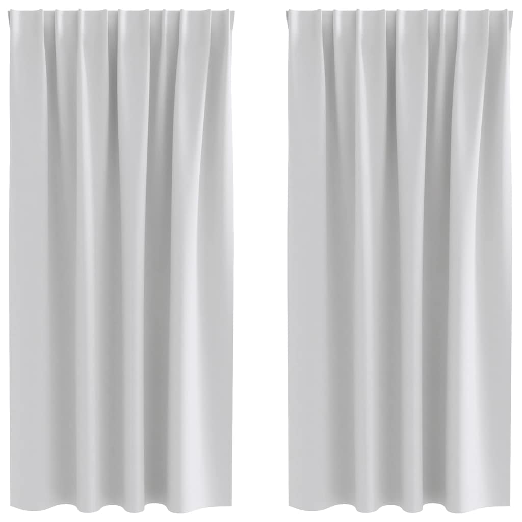 Verdunkelungs-Vorhänge mit Ringen 2 pcs Beige 140 x 140 cm