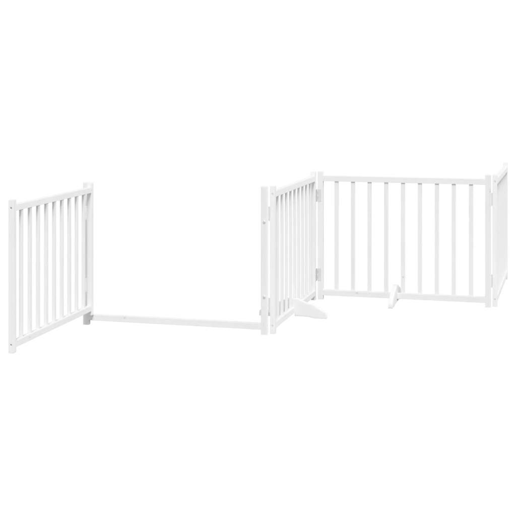 3-tlg. Hundetor Faltbar 150 cm Massivholz Tanne